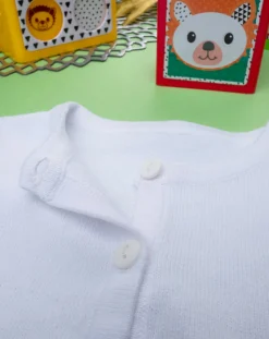 Prenatal Maglioni E Cardigan-Cardigan Tricot Bimba Bianco