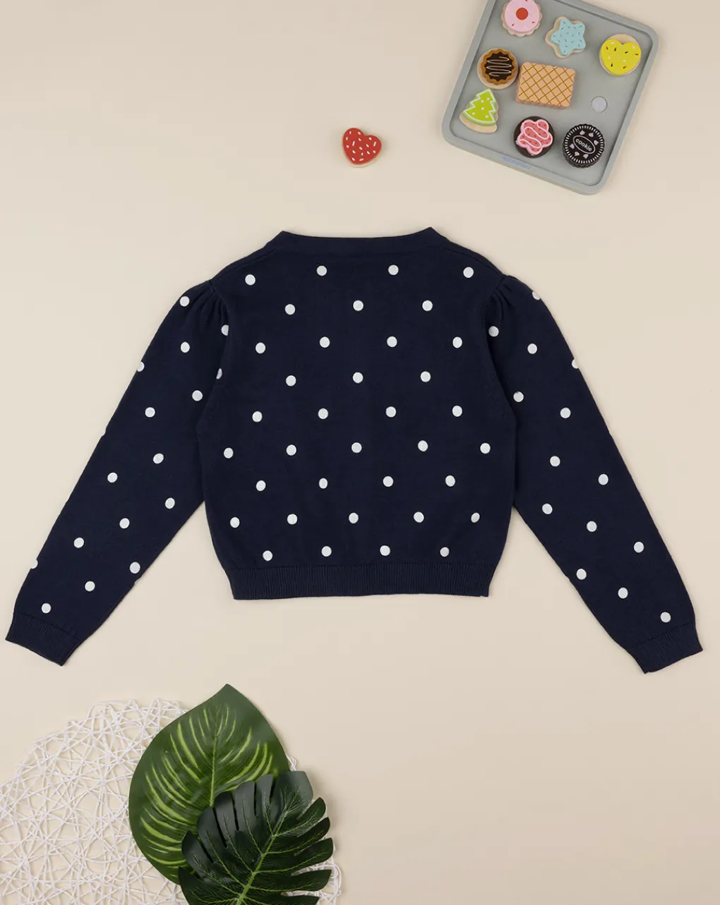 Prenatal Felpe E Maglioni-Cardigan Tricot Bimba Blu "Pois”