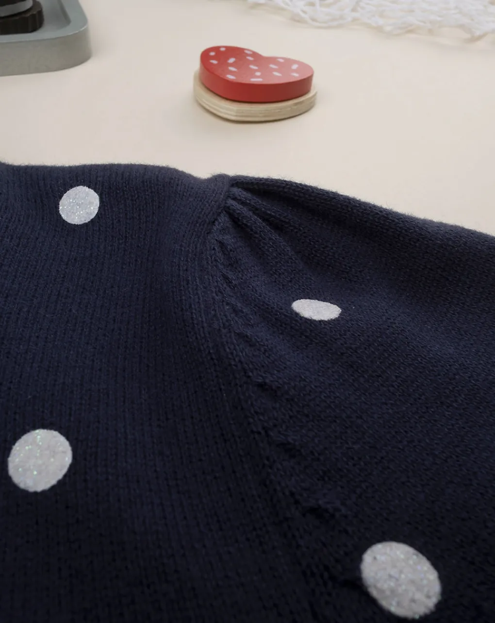 Prenatal Felpe E Maglioni-Cardigan Tricot Bimba Blu "Pois”