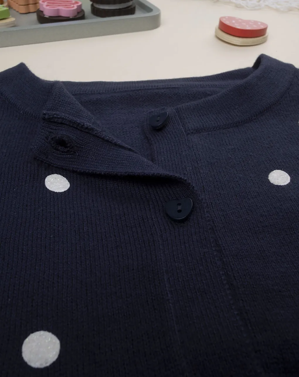 Prenatal Felpe E Maglioni-Cardigan Tricot Bimba Blu "Pois”