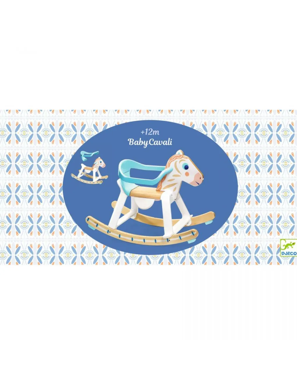 Djeco Cavalcabili E Primi Passi-Cavallo A Dondolo Babycavali In Legno E Plastica -