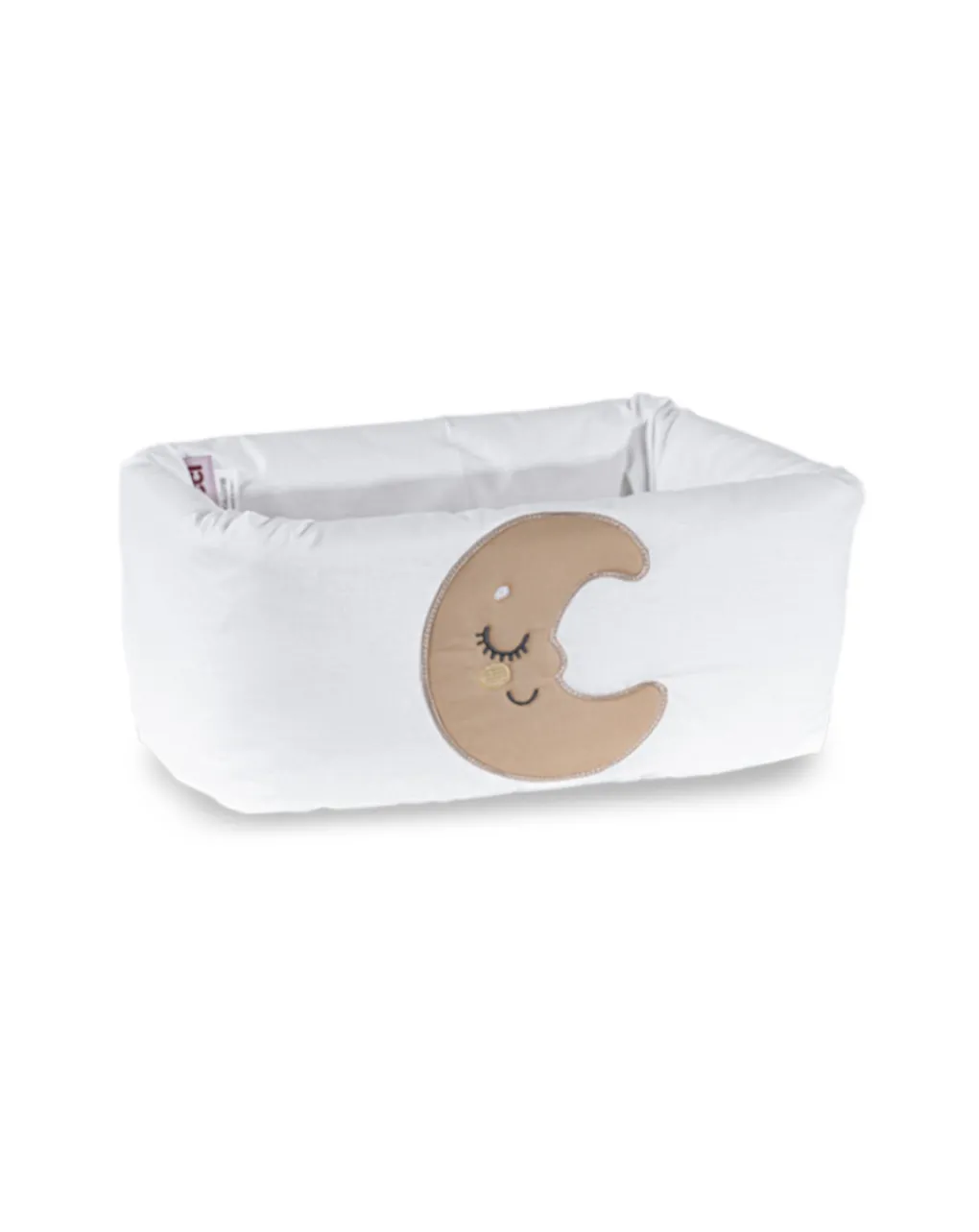 Picci Complementi D'Arredo-Cestino Portacose Rivestito Luna Bianco -
