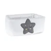 Picci Complementi D'Arredo-Cestino Portacose Rivestito Stella Bianco -