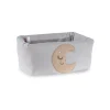 Picci Complementi D'Arredo-Cestino Portacose Rivestito Luna Grigio -