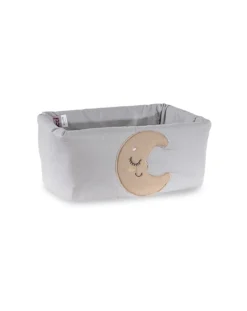 Picci Complementi D'Arredo-Cestino Portacose Rivestito Luna Grigio -
