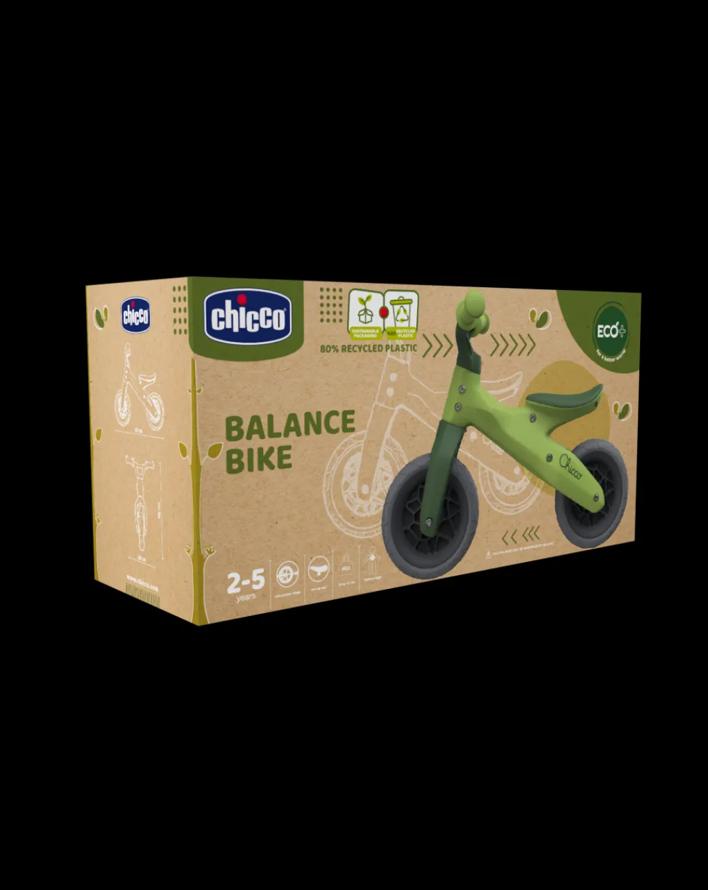 Chicco Cavalcabili E Primi Passi-- Balance Bike - Eco Plastic - Green