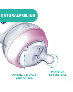 Chicco Biberon-- Biberon Naturalfeeling Neutro0M+150 Mlflusso Lento
