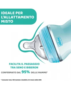 Chicco Biberon-- Biberon Naturalfeeling Bimbo2M+250 Mlflusso Medio