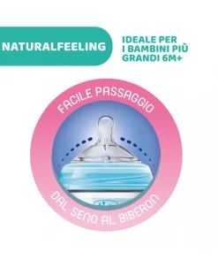 Chicco Biberon-- Biberon Naturalfeeling Bimbo6M+330 Mlflusso Veloce