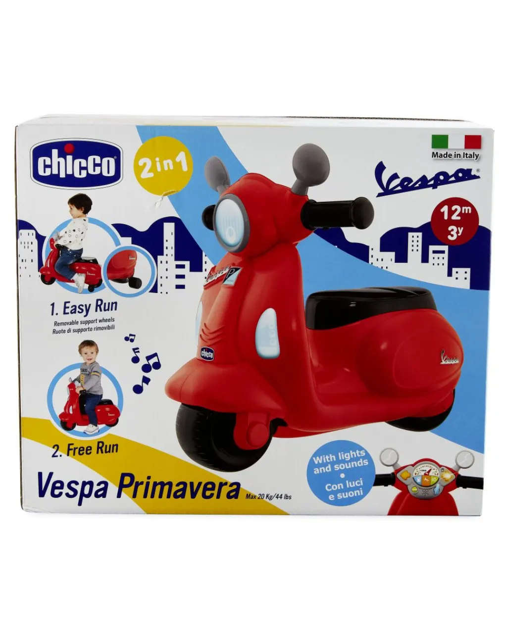 Chicco Cavalcabili E Primi Passi-- Cavalcabile Vespa Primavera Rosso