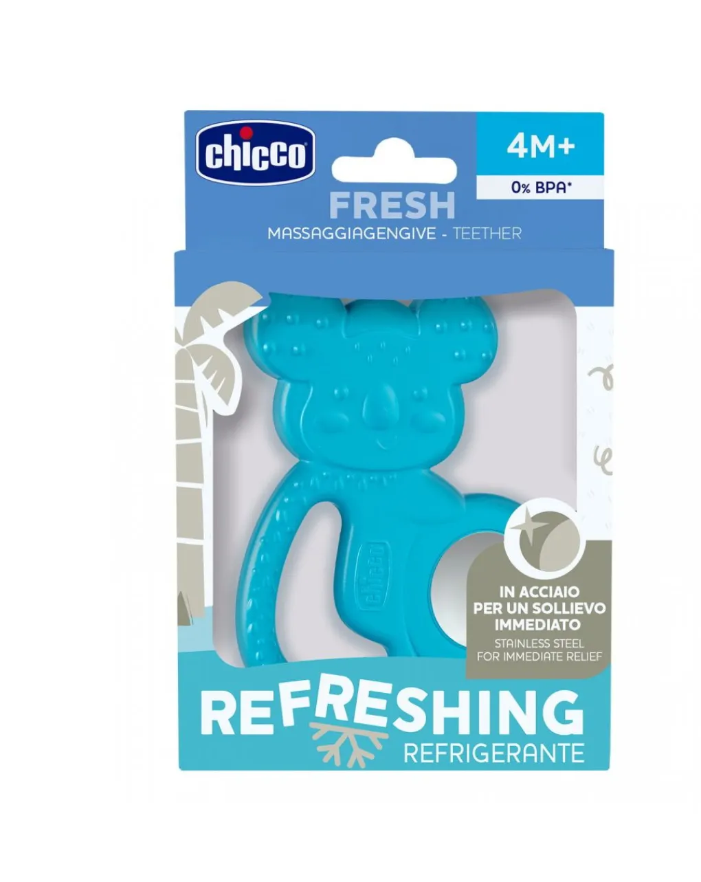 Chicco Succhietti-- Massaggiagengive Fresh Koala Azzurro 4M+