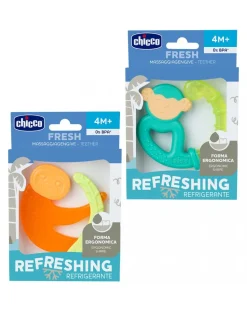 Chicco Succhietti-- Massaggiagengive Fresh Scimmia E Bradipo 4M+