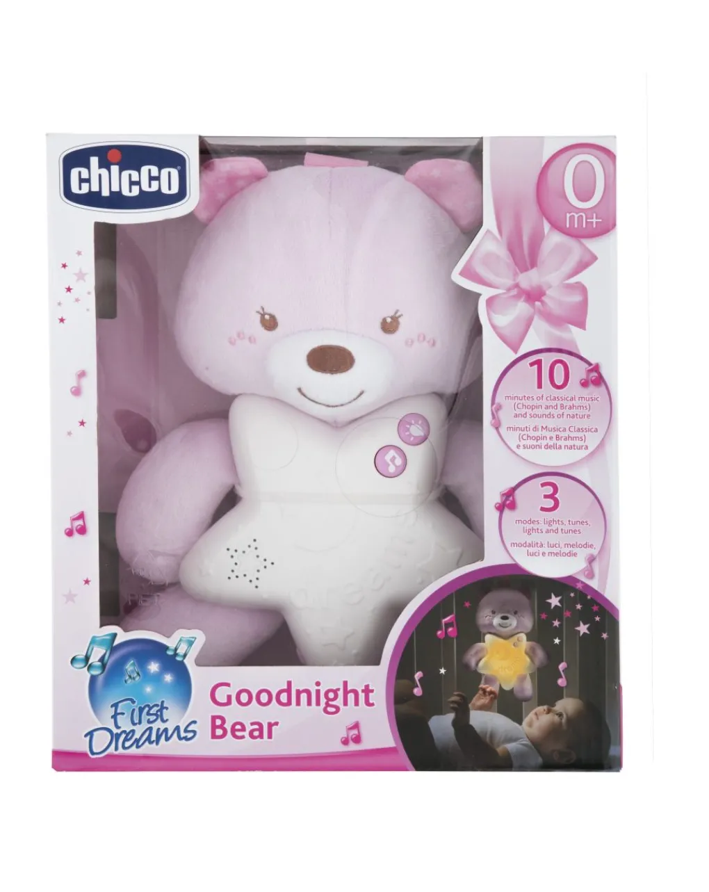 Chicco Giostrine E Carillon Neonato-- Pannello Goodnight Bear Rosa