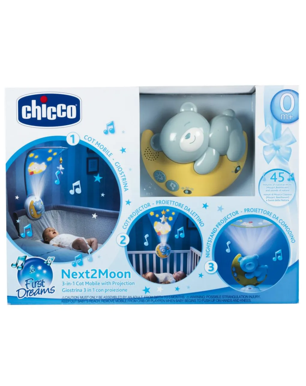 Chicco Giostrine E Carillon Neonato-Giostrina Next2Moon Azzurro