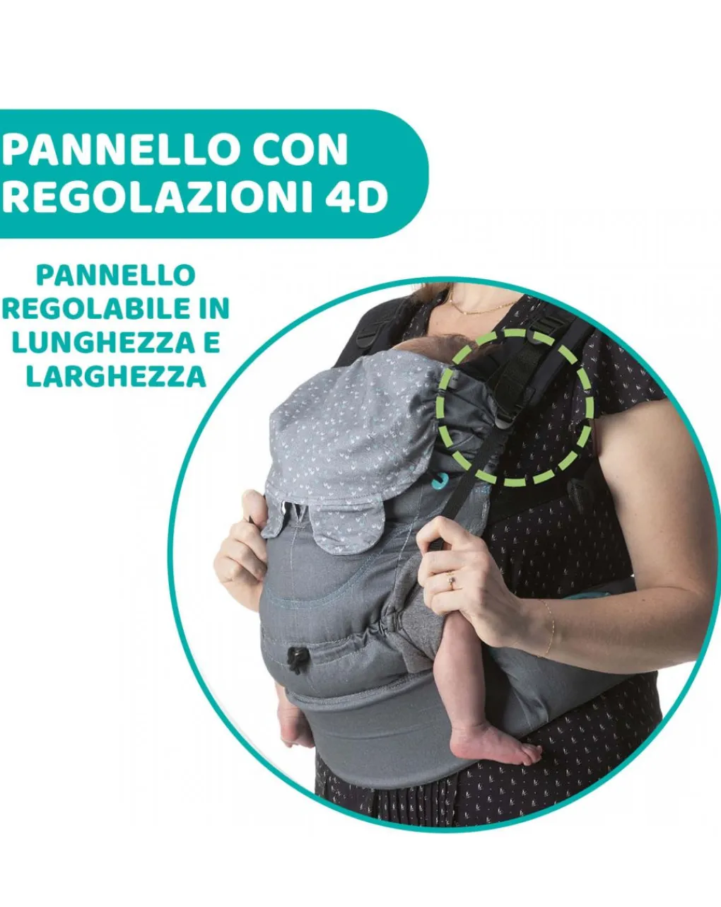 Chicco Marsupi E Zaini-Myamaki Fit Cool Grey