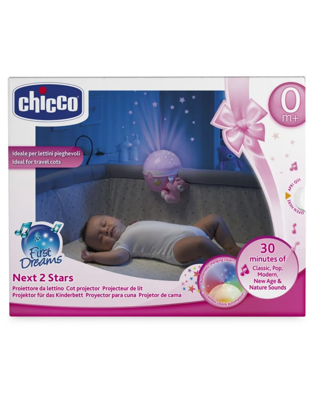 Chicco Giostrine E Carillon Neonato-Proiettore Next2Stars Rosa