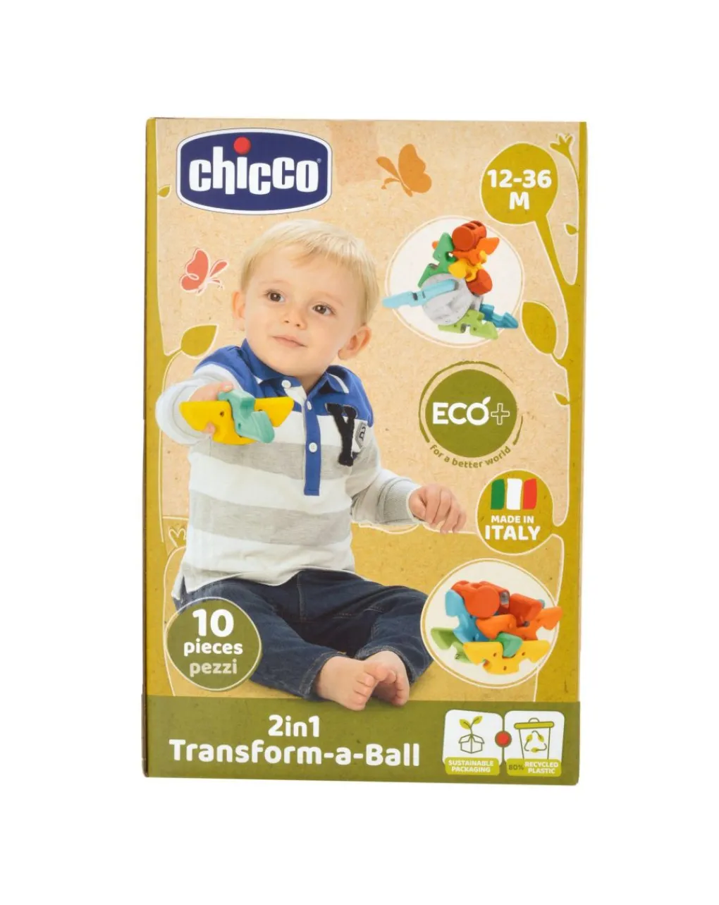 Chicco Giochi Interattivi E Prescolari-Transform-A-Ball 2In1 Eco+