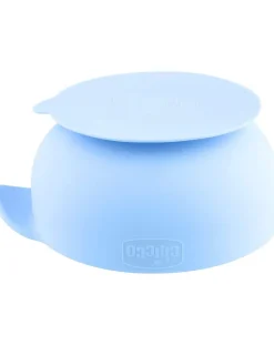 Chicco Piatti E Posate-Ciotola Silicone Con Ventosa 6M+ Azzurra