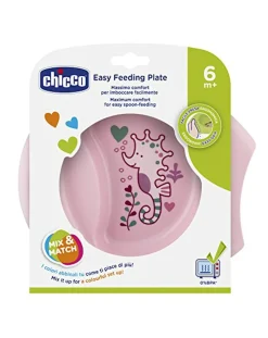 Chicco Piatti E Posate-Ciotolina Pappa Facile 6M+ Rosa