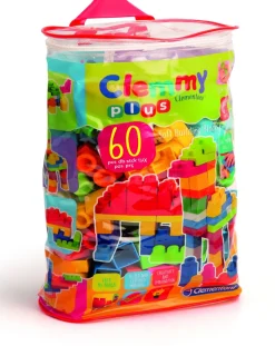 Clementoni Costruzioni Giocattolo-Clemmy - Clemmy Plus Sacca 60 Pezzi