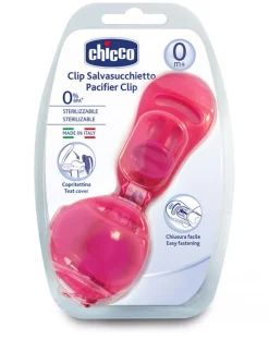 Chicco Succhietti-Clip Salvasucchietto Rosa