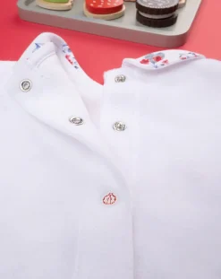 Prenatal Abiti Completi E Tutine-Completo Bimba Rigato Panna & Blu Organic Cotton