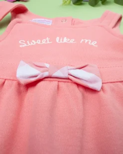 Prenatal Abiti Completi E Tutine-Completo Bimba Salopette + T-Shirt Fiori