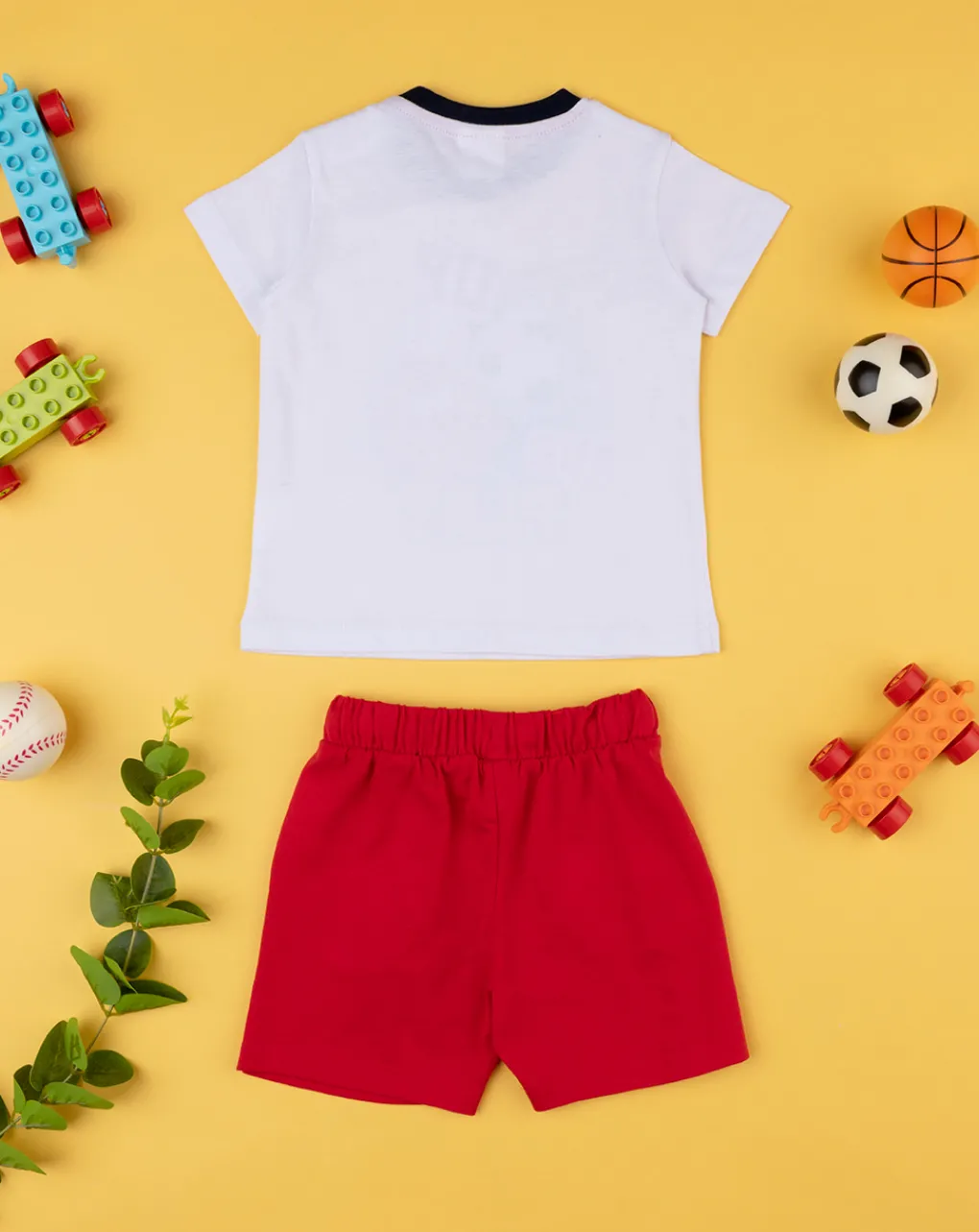 Prenatal Completi-Completo Bimbo Sport Bianco/Rosso