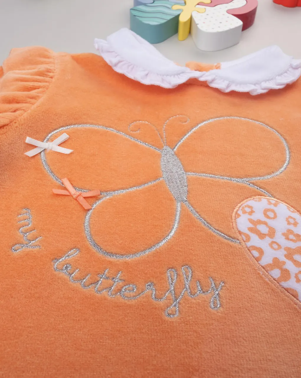 Prenatal Abiti Completi E Tutine-Completo Ciniglia Bimba Panna/Orange