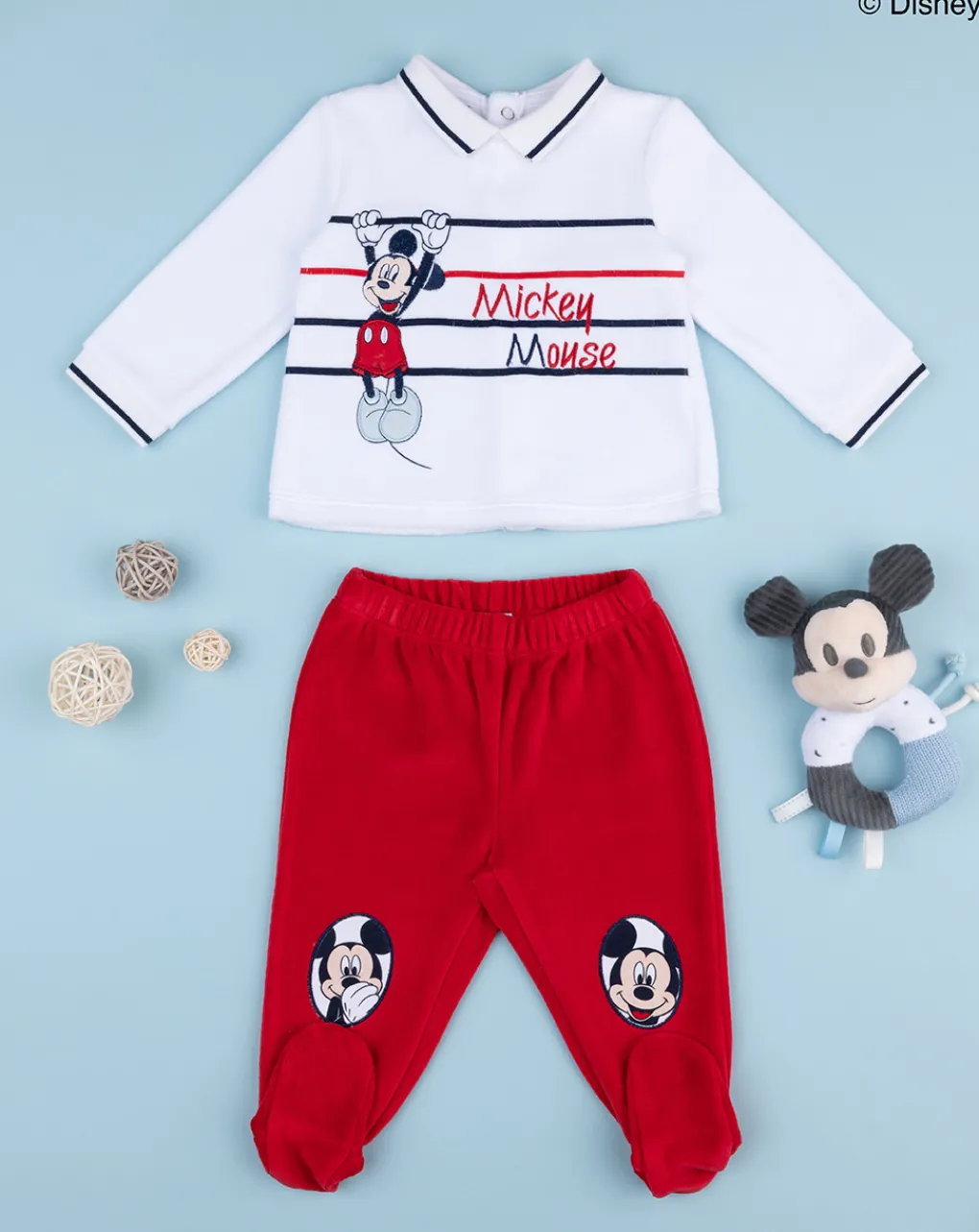 Prenatal Abiti Completi E Tutine-Completo Ciniglia Bimbo "Mickey Mouse”