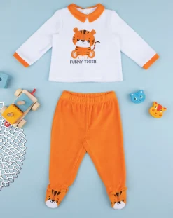 Prenatal Abiti Completi E Tutine-Completo Ciniglia Bimbo Panna/Orange