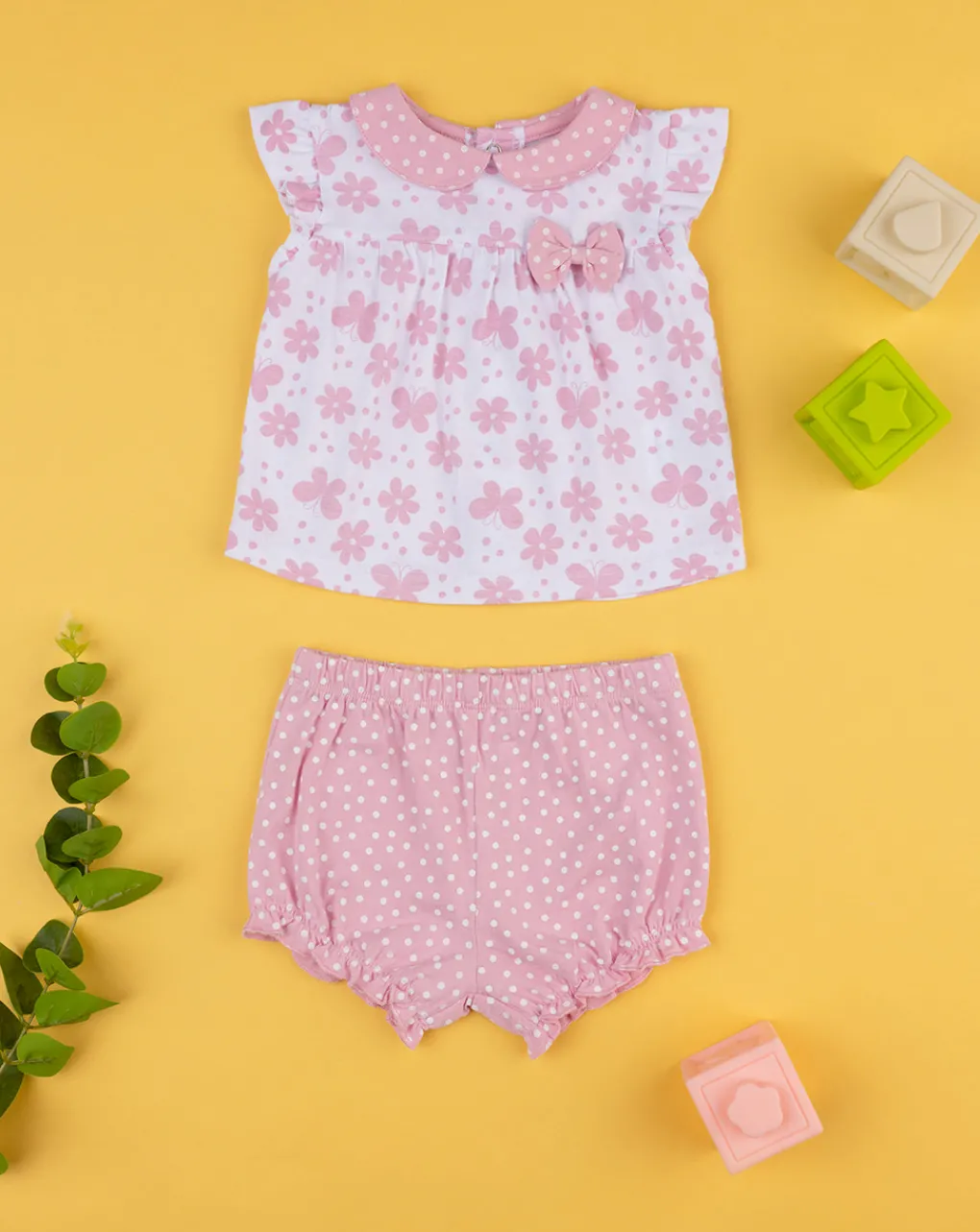 Prenatal Abiti Completi E Tutine-Completo Corto Jersey Bimba Rosa