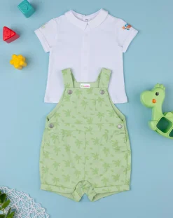Prenatal Abiti Completi E Tutine-Completo Corto Neonato Maglia + Salopette
