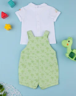 Prenatal Abiti Completi E Tutine-Completo Corto Neonato Maglia + Salopette
