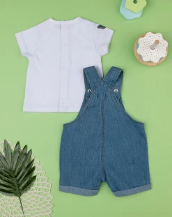 Prenatal Abiti Completi E Tutine-Completo Denim Bimbo Salopette