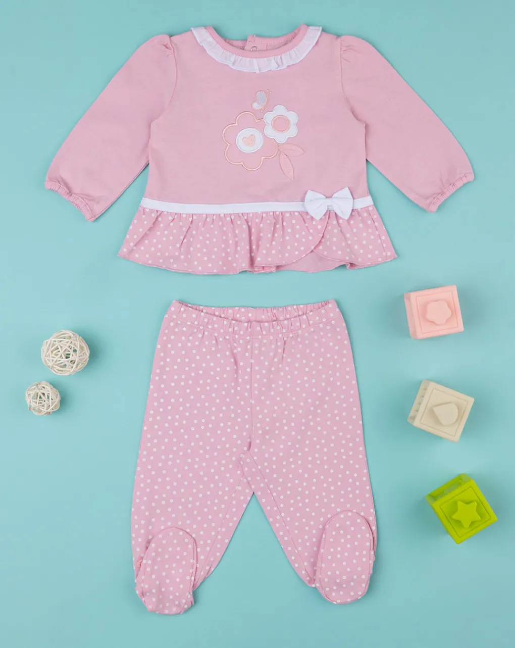 Prenatal Abiti Completi E Tutine-Completo Neonata Rosa Fiori