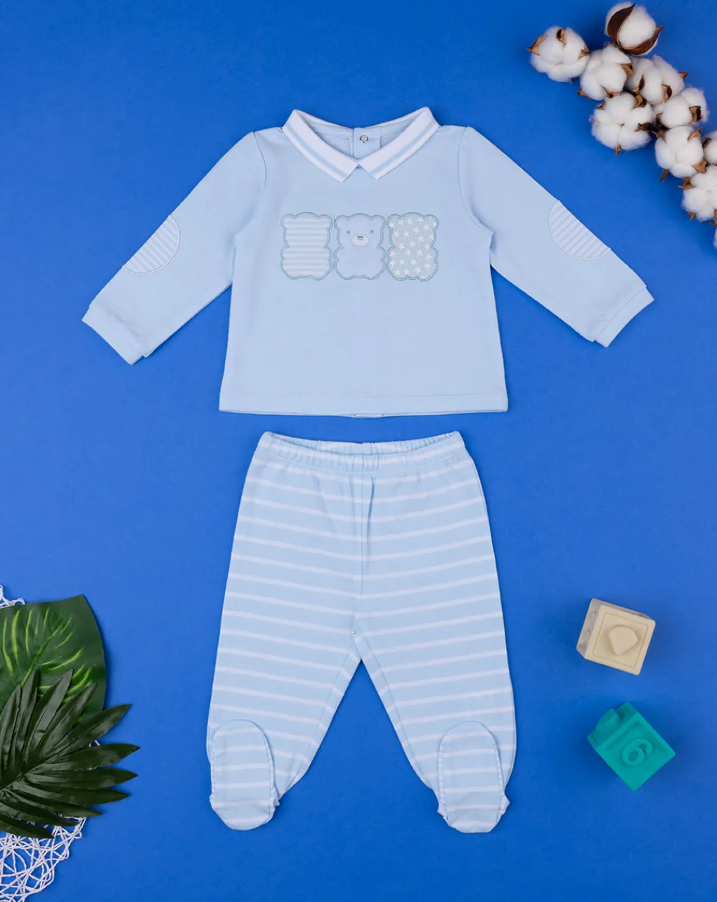 Prenatal Abiti Completi E Tutine-Completo Neonato Knit Piquet Con Ghetta