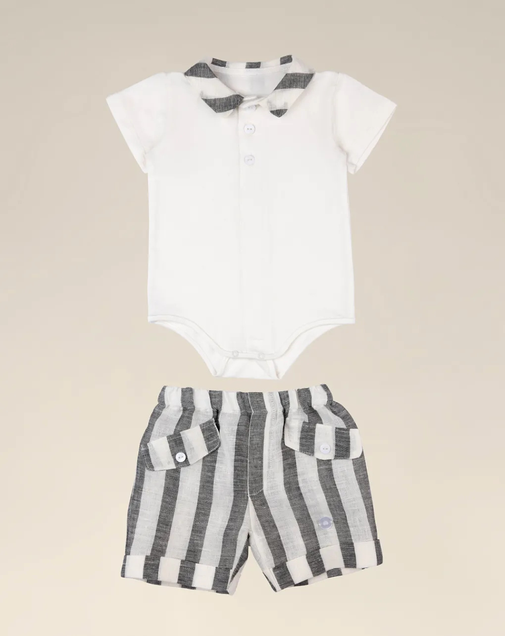 Prenatal Abiti Completi E Tutine-Completo Per Neonato Body E Short A Righe