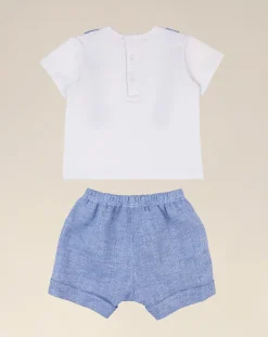 Prenatal Abiti Completi E Tutine-Completo Per Neonato T-Shirt E Short In Lino
