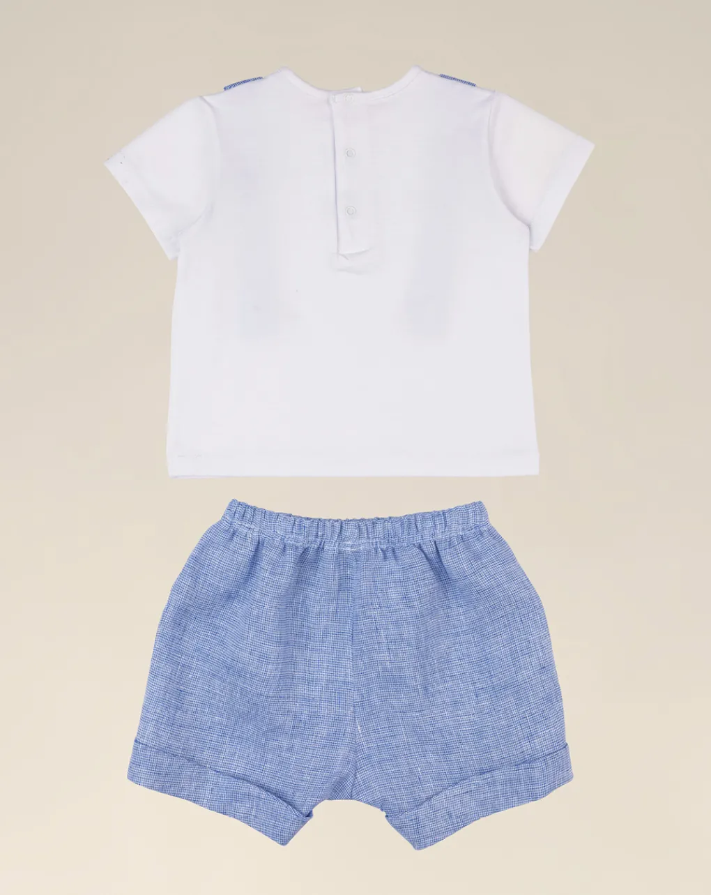 Prenatal Abiti Completi E Tutine-Completo Per Neonato T-Shirt E Short In Lino