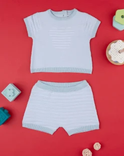 Prenatal Abiti Completi E Tutine-Completo Tricot Bimbo Azzurro