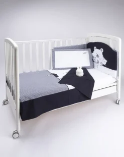 Prenatal Lenzuola E Trapunte-Completo Universale Lettino 4 Pz Unisex Con Vichy