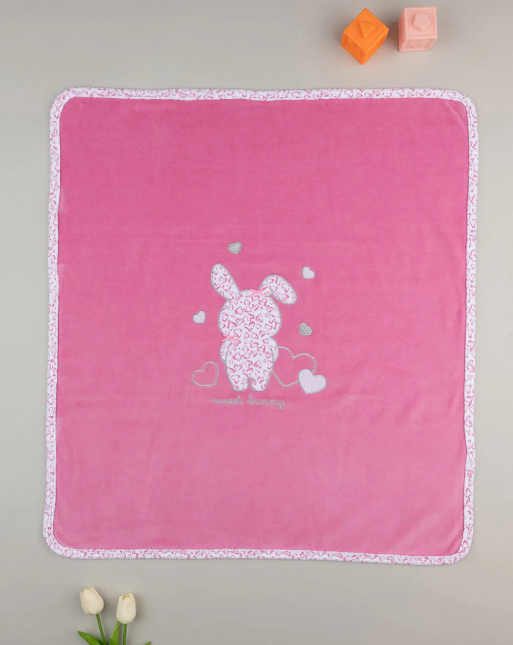 Prenatal Lenzuola E Trapunte-Coperta Ciniglia Bimba Rosa