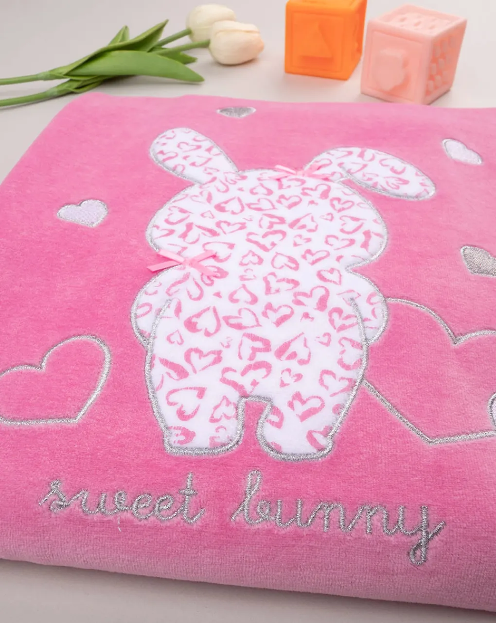 Prenatal Lenzuola E Trapunte-Coperta Ciniglia Bimba Rosa