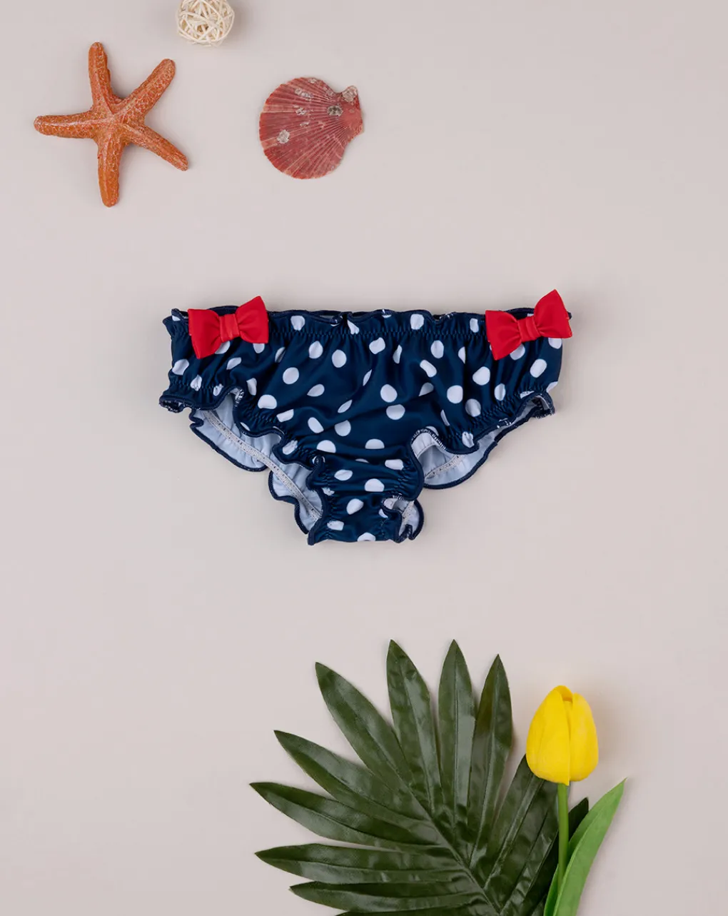 Prenatal Costumi Interi E Bikini-Costume Slip Bimba Pois Blu