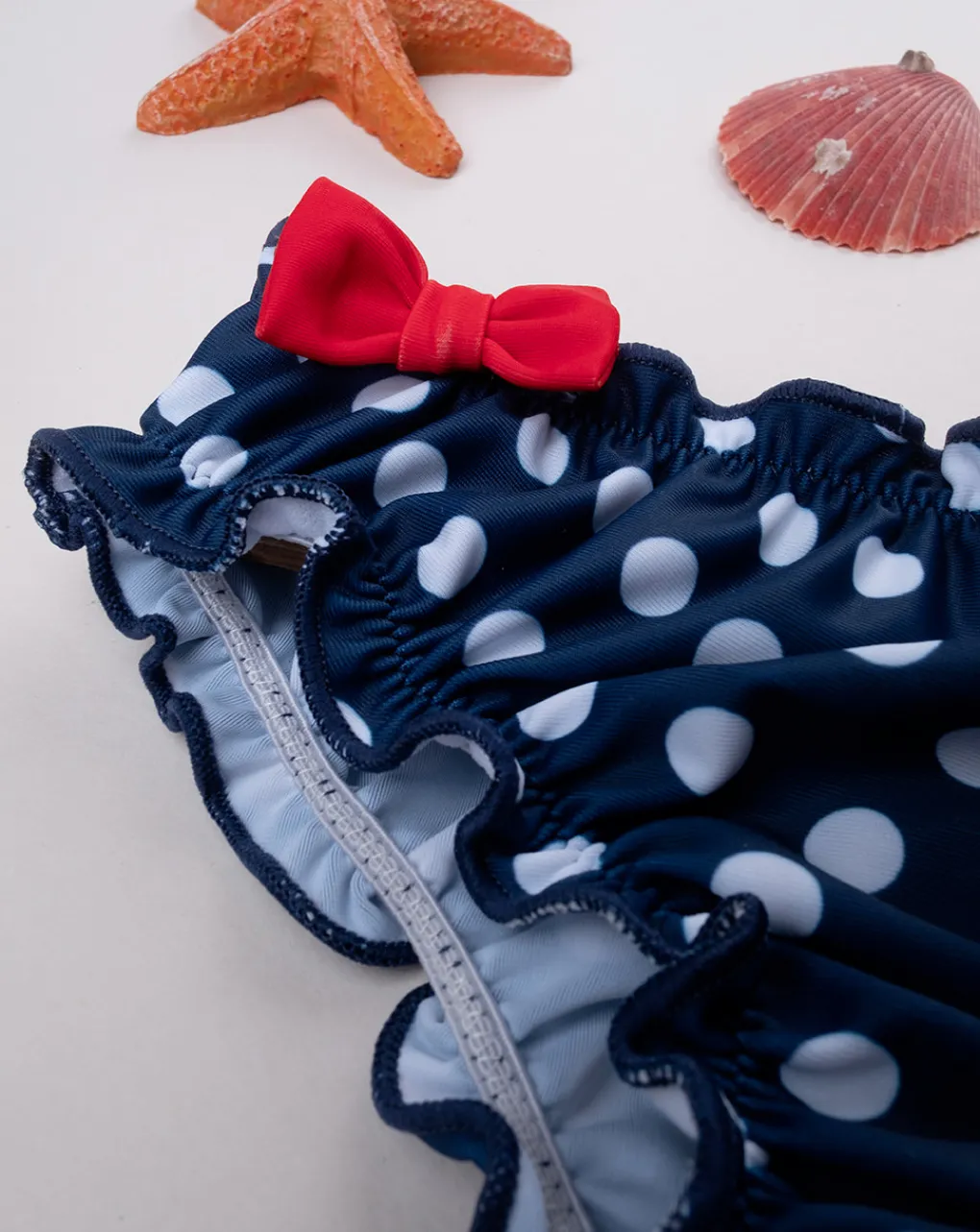 Prenatal Costumi Interi E Bikini-Costume Slip Bimba Pois Blu