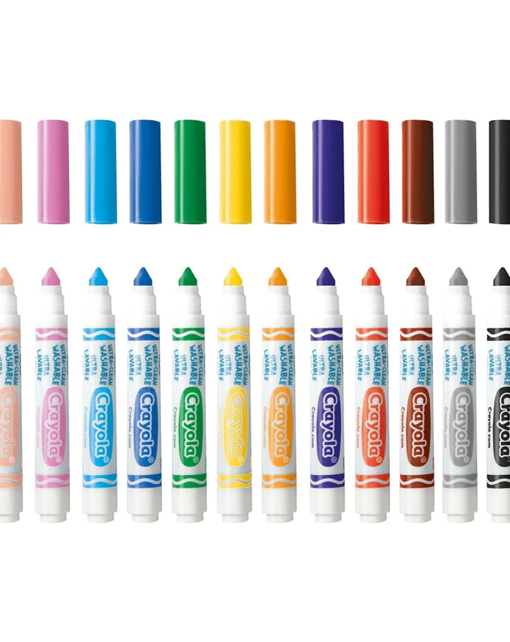 Crayola Giochi Creativi-- 12 Colori Fibra Punta Maxi Lavabilissimi