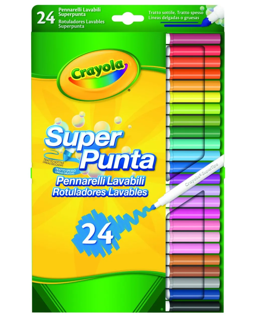Crayola Giochi Creativi-- 24 Colori Fibra Superpunta