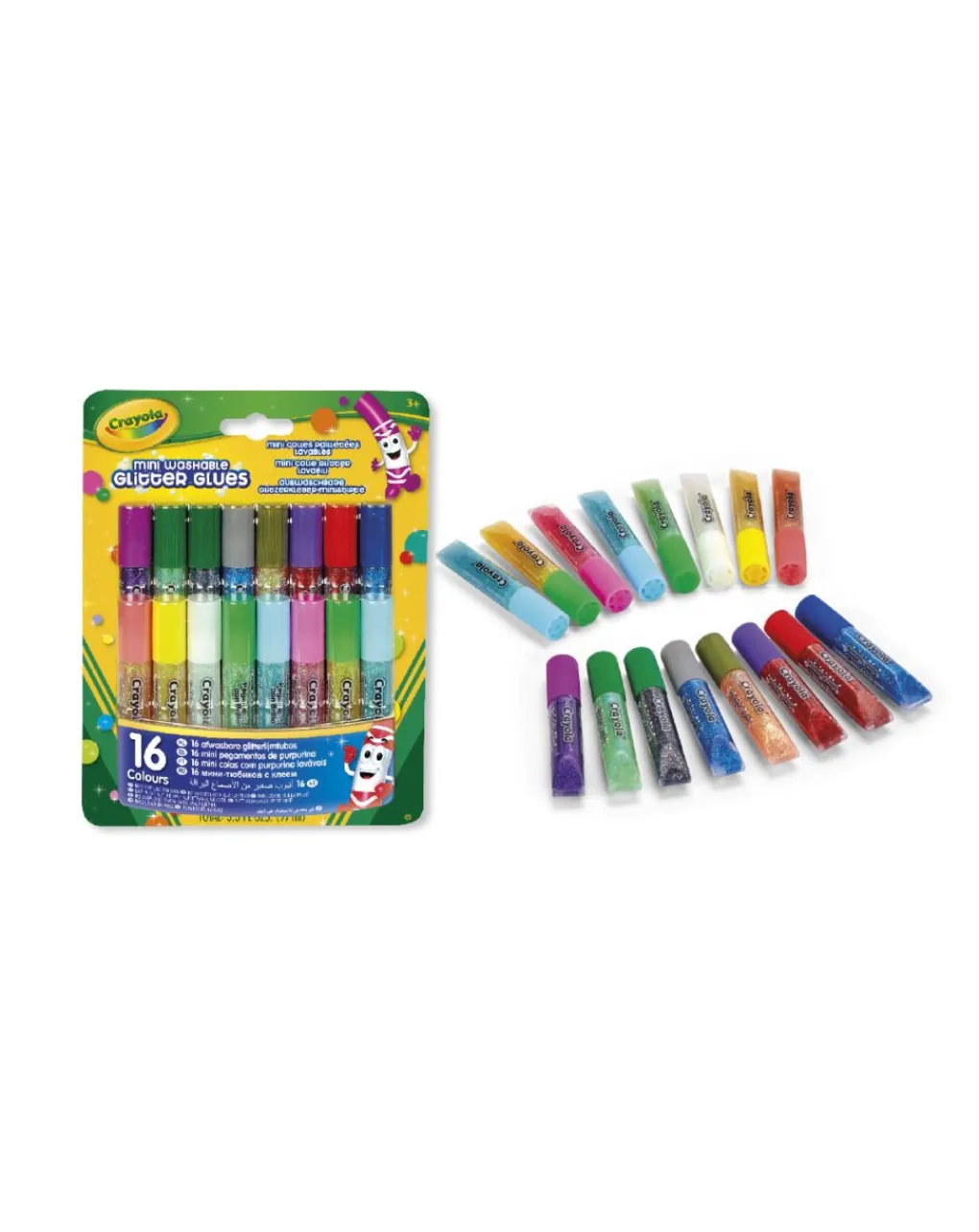 Crayola Giochi Creativi-- 16 Mini Colle Glitter Lavabili