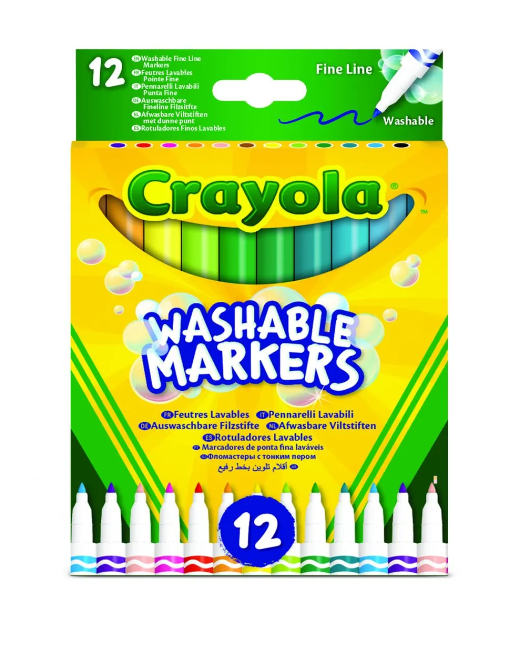 Crayola Giochi Creativi-- 12 Pennarelli Punta Fine Ultra Lavabili